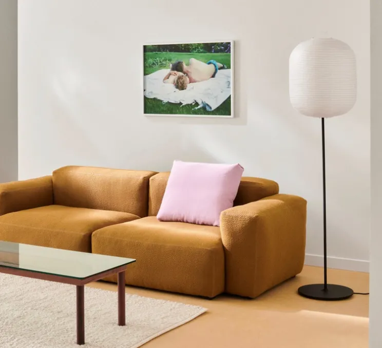 Lampadaire, Common Lamp base Oblong, blanc & noir, Ø42cm, H160,5cm - HAY