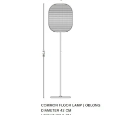 Lampadaire, Common Lamp base Oblong, blanc & noir, Ø42cm, H160,5cm - HAY