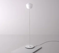 Lampadaire, Contour 225, blanc perle, LED, dim, 1800-3000K, Ø30cm, H151cm - A-N-D