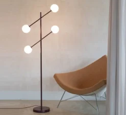Lampadaire, Copenhagen, burgundy, L57cm, H171cm - It's about Romi