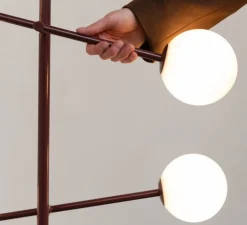 Lampadaire, Copenhagen, burgundy, L57cm, H171cm - It's about Romi