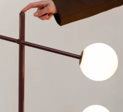 Lampadaire, Copenhagen, burgundy, L57cm, H171cm - It's about Romi