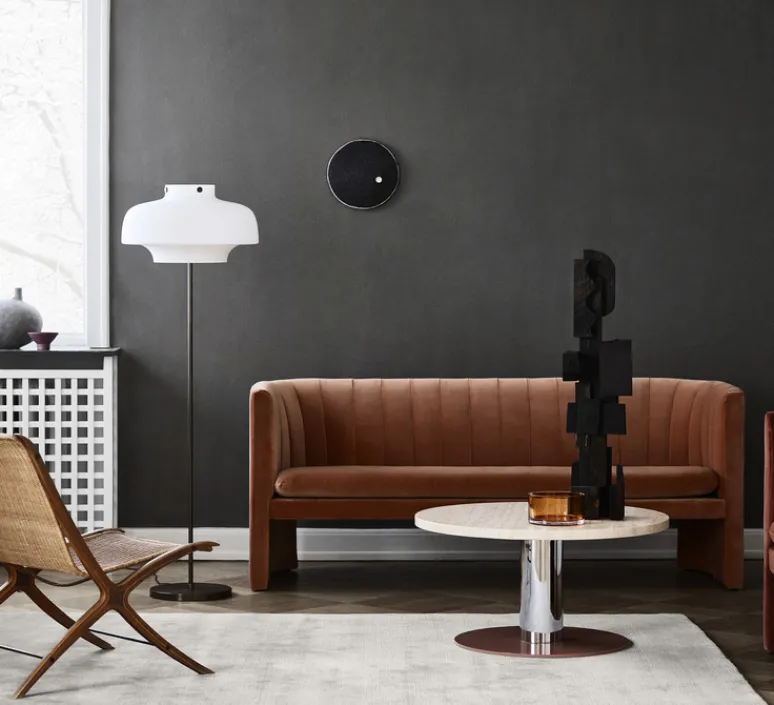 Lampadaire*Andtradition Lampadaire, Copenhagen SC14, bronze, verre in, LED, Ø50cm, H150cm - Opal