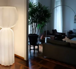 Lampadaire, Cucun, blanc, led, 3000k, Ø77cm, H190cm - Slide