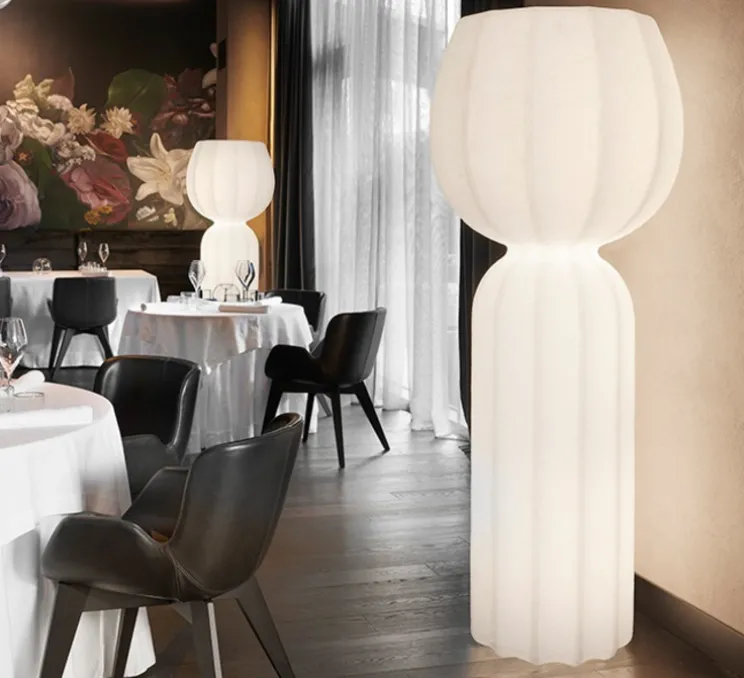 Lampadaire, Cucun, blanc, led, 3000k, Ø77cm, H190cm - Slide