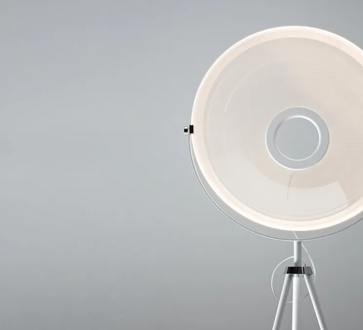 Lampadaire, Demi Moon, blanc, LED, dim, 3000K, 4198 lm, L74,6cm, H195,7cm - Stilnovo