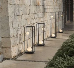 Lampadaire*Karman Lampadaire d'extérieur, Abachina, , IP65, LED, 3000k, 410 lm, Ø22,5cm, H103cm - noir