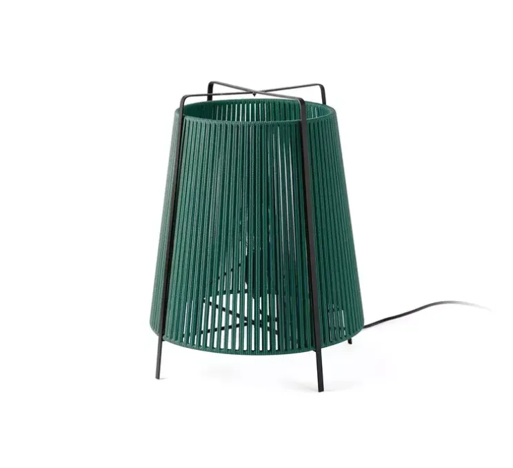Lampadaire d'extérieur, Akane, vert et noir mat, IP44, Ø46cm, H59cm - Faro
