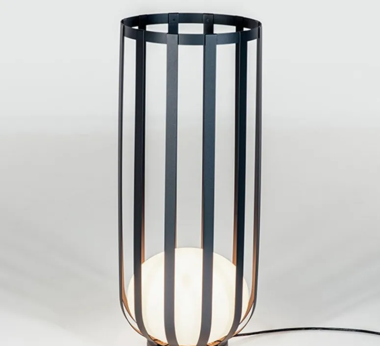 Lampadaire*Estiluz Lampadaire d'extérieur, Bols P-4027X, , IP65, LED, dim, 2700K, 870 lm, Ø39cm, H94,5cm - noir anthracite