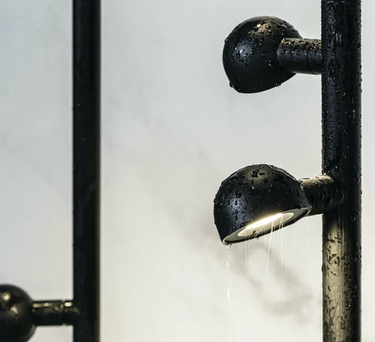 Lampadaire d'extérieur, BROT, noir, IP65, LED, 2700K, 620lm, Ø16cm, H90cm - Faro