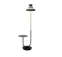 Lampadaire d'extérieur, Calypso FL Outdoor GUADALOUPE, sel et poivre, IP65,Ø40cm, H186,5cm - Contardi