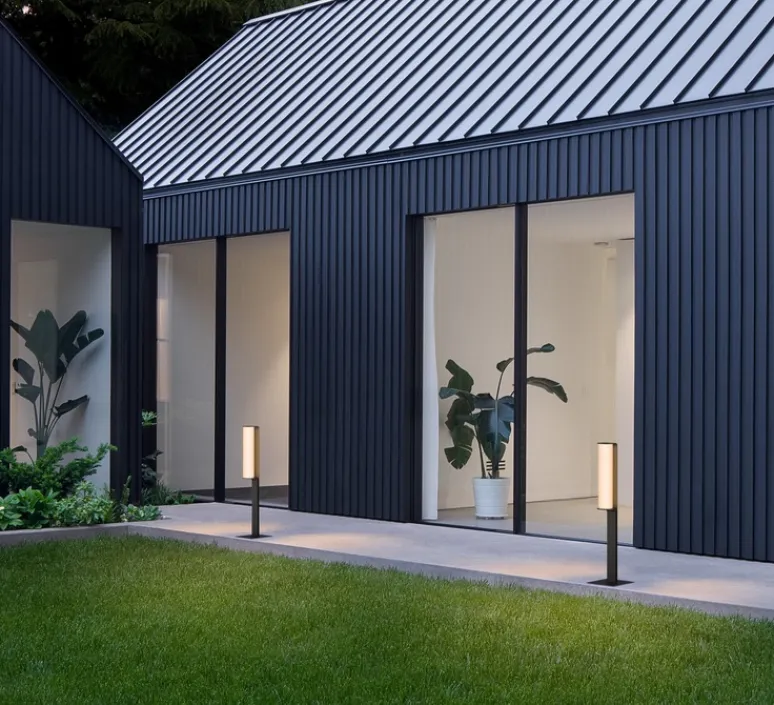 Lampadaire*Vibia Lampadaire d'extérieur, Class, 2800, , IP65, LED, dim, bouton-poussoir, 2700K, 495 lm, L22cm, H78,5cm - noir mat