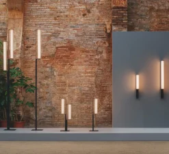 Lampadaire d'extérieur, Class, 2810, noir mat, IP65, LED, dim, Push, 2700K, 990 lm, L22cm, H250cm - Vibia