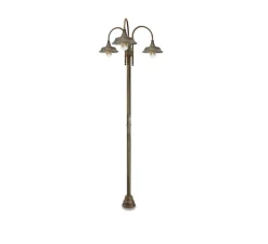 Lampadaire*Moretti Luce Lampadaire d'extérieur et candélabre, Atelier 3140, , IP44, Ø32cm, H270cm - Laiton vieilli