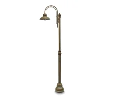 Lampadaire*Moretti Luce Lampadaire d'extérieur et candélabre, Mill 1721, , IP44, Ø32,5cm, H280cm - Laiton vieilli