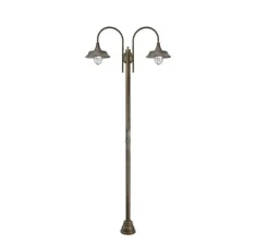 Lampadaire*Moretti Luce Lampadaire d'extérieur et candélabre, Atelier 3341, , IP44, Ø32cm, H270cm - Laiton vieilli