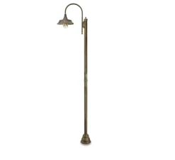 Lampadaire*Moretti Luce Lampadaire d'extérieur et candélabre, Atelier 3138, , IP44, Ø32cm, H270cm - Laiton vieilli