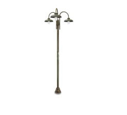Lampadaire d'extérieur et candélabre, Samoa 1773, Laiton vieilli, IP44, Ø32cm, H270cm - Moretti Luce