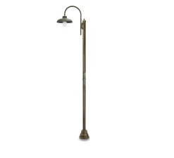 Lampadaire d'extérieur et candélabre, Samoa 1771, Laiton vieilli, IP44, Ø32cm, H270cm - Moretti Luce