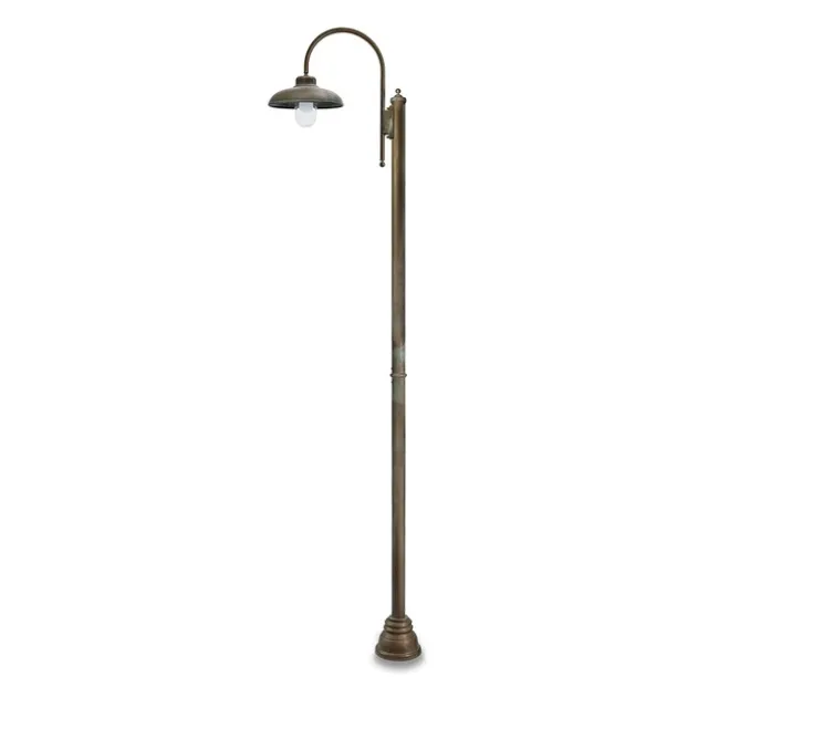 Lampadaire d'extérieur et candélabre, Samoa 1771, Laiton vieilli, IP44, Ø32cm, H270cm - Moretti Luce