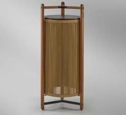 Lampadaire*Bover Lampadaire d'extérieur, Kando P/111/R sans fil, , IP44, LED, dim, 2200-2400-2700K, 680 lm, Ø49cm, H111cm - corde, Teck