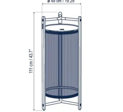 Lampadaire*Bover Lampadaire d'extérieur, Kando P/111/R sans fil, , IP44, LED, dim, 2200-2400-2700K, 680 lm, Ø49cm, H111cm - corde, Teck