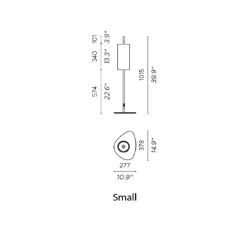 Lampadaire*Contardi Lampadaire d'extérieur, Lagoon, small, abat-jour vert Bayamo Mimosa, tissu Pierre Frey, structure laquée noire et cuivre, IP68, Ø15cm, H101,5cm - abat-jour vert Bayamo Mimosa,structure laquée noire et cuivre
