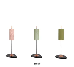 Lampadaire*Contardi Lampadaire d'extérieur, Lagoon, small, abat-jour vert Dominica Caraibes, tissu Pierre Frey, structure laquée noire et cuivre, IP68, Ø15cm, H101,5cm - abat-jour vert Dominica Caraibes,structure laquée noire et cuivre