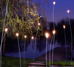 Lampadaire d'extérieur, mini mini, vert de gris, H200cm, IP55 - LED, 2700K, 85lm - Zava