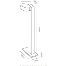 Lampadaire*Light Point Lampadaire d'extérieur, Orbit garden 2 , , LED, 3000K, 360 lm, L19cm, H85cm - noir
