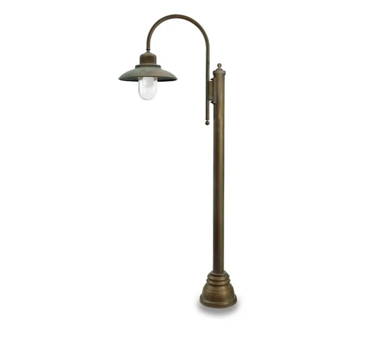 Lampadaire d'extérieur, Patio 1765, cuivre, IP44, L30cm, H155cm - Moretti Luce