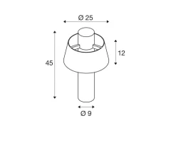 Lampadaire d'extérieur, Photoni 45, rouille, IP65, Ø25cm, H45cm - SLV