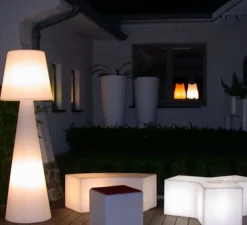 Lampadaire d'extérieur, PIVOT, blanc, H200cm - Slide