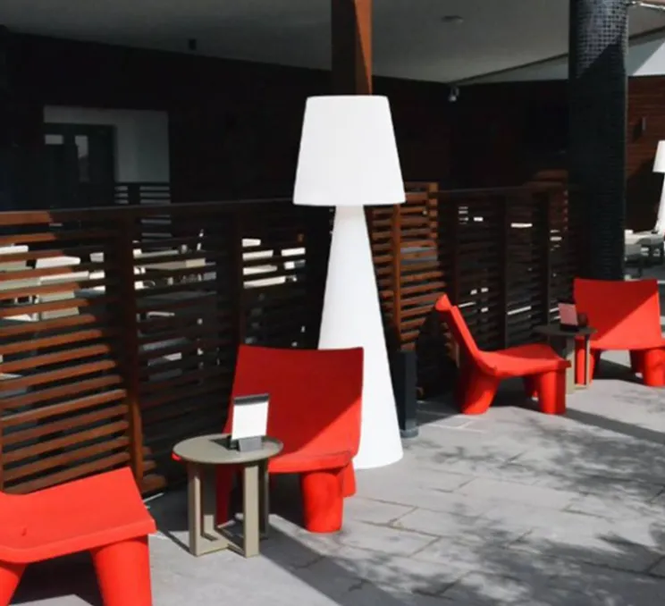 Lampadaire d'extérieur, PIVOT, blanc, H200cm - Slide