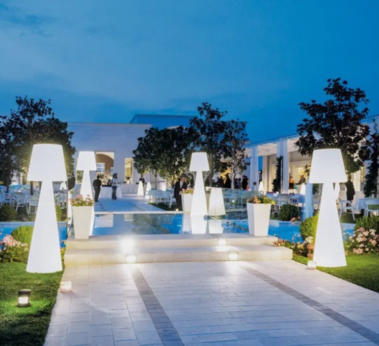 Lampadaire d'extérieur, PIVOT, blanc, H200cm - Slide