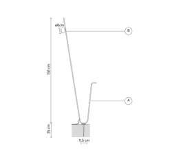 Lampadaire d'extérieur, Pois, noir, blanc, IP65, LED, 3000K, 410 lm, Ø11,5cm, H158cm - Karman