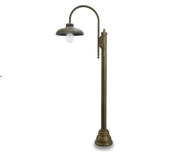 Lampadaire d'extérieur, Samoa 1775, cuivre, IP44, L32cm, H155cm - Moretti Luce