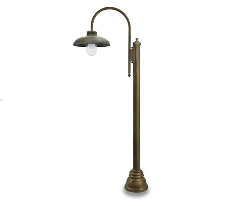 Lampadaire d'extérieur, Samoa 1775, cuivre, IP44, L32cm, H155cm - Moretti Luce