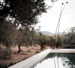 Lampadaire*Davide Groppi Lampadaire d'extérieur, Sampei 440 outdoor, , IP65, LED, 3000K, 639lm, L230cm, H366cm - noir mat