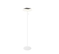 Lampadaire d'extérieur, solaire, Jin, blanc, IP54, LED, dim, 3000K, 180 lm, Ø30cm, H147,6cm - Nedgis
