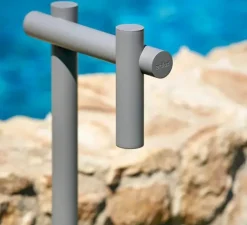 Lampadaire*Estiluz Lampadaire d'extérieur, Tik p-4099X, , IP65, LED, 3000K, 763 lm, L25,2cm, H81,4cm - gris