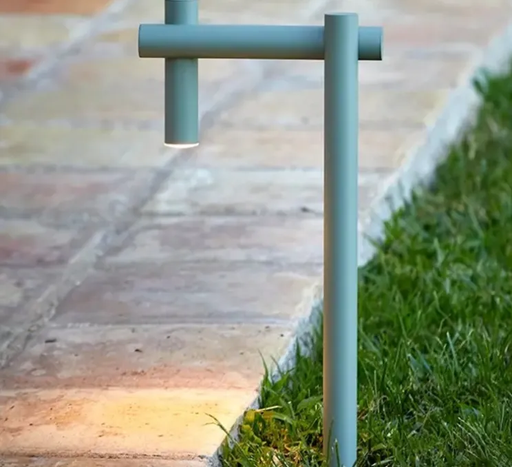 Lampadaire d'extérieur, Tik p-4098X, vert pâle, IP65, LED, 3000K, 763 lm, L25,2cm, H49,4cm - Estiluz