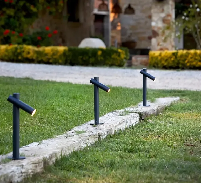 Lampadaire*Estiluz Lampadaire d'extérieur, Tik p-4096X, , IP65, LED, 3000K, 763 lm, Ø3,5cm, H34cm - noir anthracite