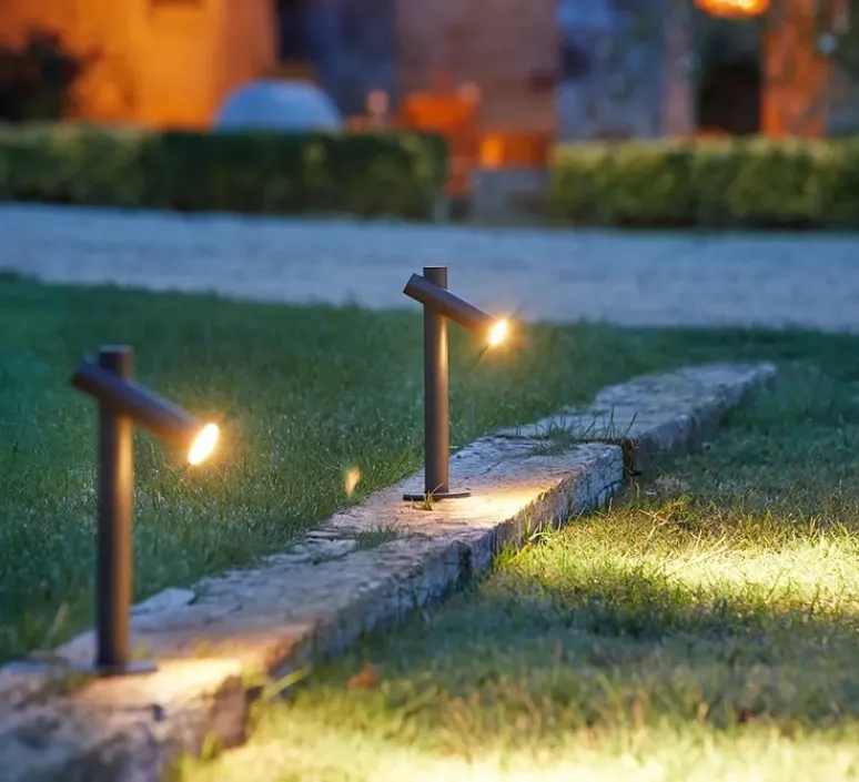 Lampadaire*Estiluz Lampadaire d'extérieur, Tik p-4096X, , IP65, LED, 3000K, 763 lm, Ø3,5cm, H34cm - noir anthracite