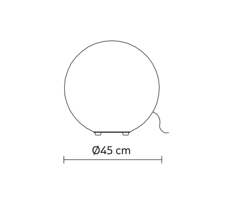 Lampadaire d'extérieur, Ululì 45, blanc, IP65, Ø45cm, H45cm - Karman