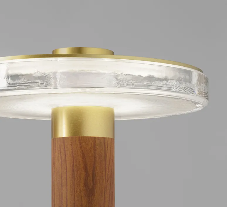 Lampadaire*Panzeri Lampadaire d'extérieur, Venexia, , IP65, LED, 2700K, 594 lm, Ø22cm, H45cm - bois et lation satiné