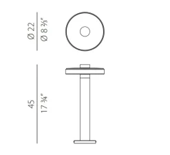 Lampadaire*Panzeri Lampadaire d'extérieur, Venexia, , IP65, LED, 2700K, 594 lm, Ø22cm, H45cm - bois et lation satiné