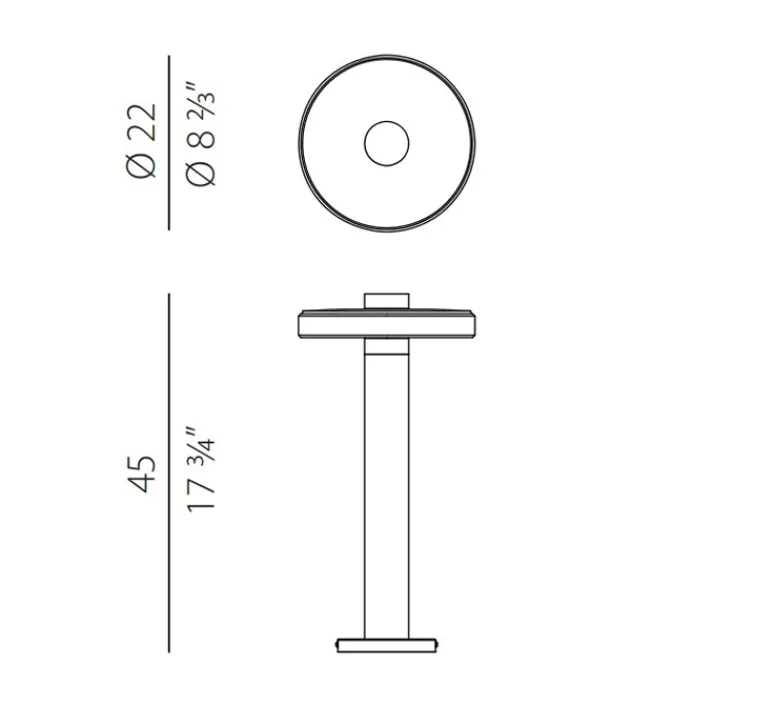 Lampadaire*Panzeri Lampadaire d'extérieur, Venexia, , IP65, LED, 2700K, 594 lm, Ø22cm, H45cm - bois et lation satiné