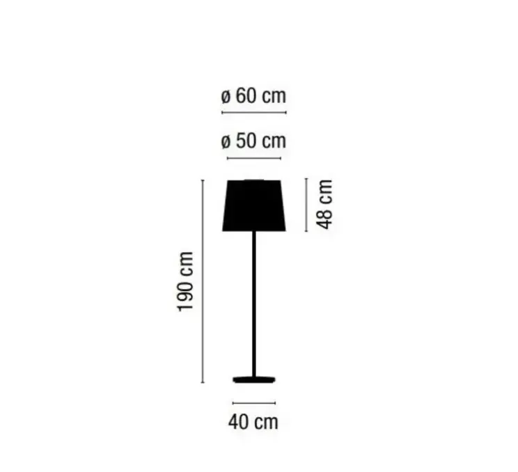 Lampadaire d'extérieur, Wind 4057, marron, IP64, LED, 2700k, 741 lm, Ø60cm, H191cm - Vibia