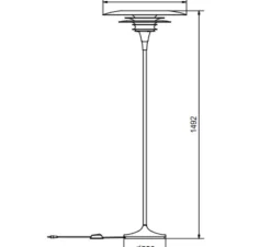 Lampadaire*Belid Lampadaire, Diablo, , Ø50cm, H149,3cm - blanc et rose gold